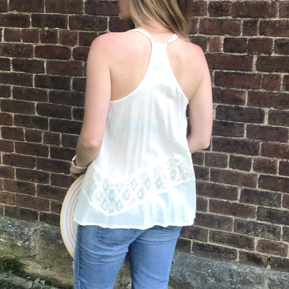 NWT Ivory Lace Racerback Tank - Picture 11 of 11